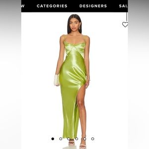 Nicholas Ariah Cowl Limelight Dress Size 2